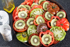 Caprese salad with green Kiwi &ndash; a simple salad