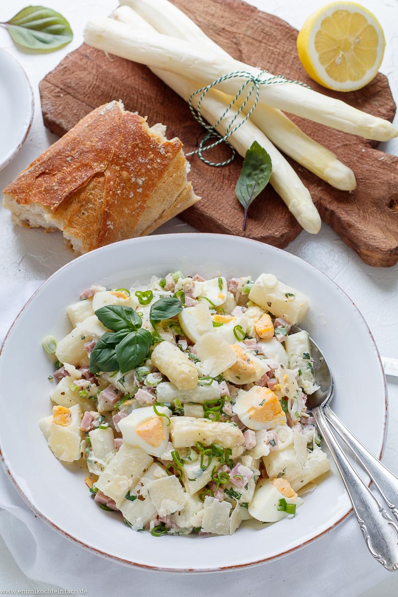 Spargelsalat mit Schinken und Ei - www.emmikochteinfach.de