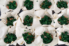 Savoury Muffins with spinach and R&mdash;ucherlachs