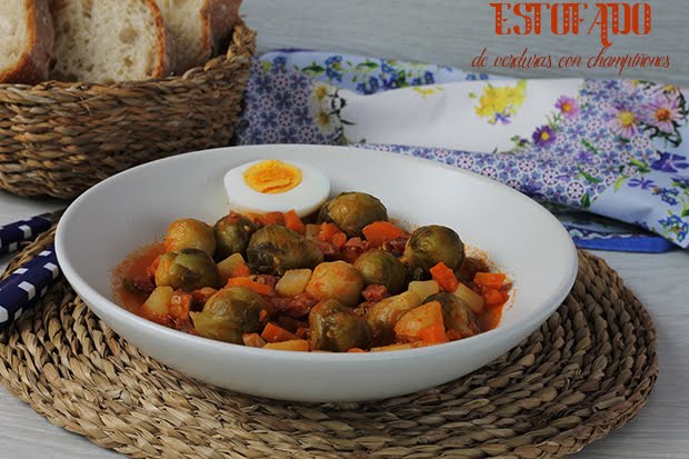 ESTOFADO DE VERDURAS CON CHAMPIÑONES